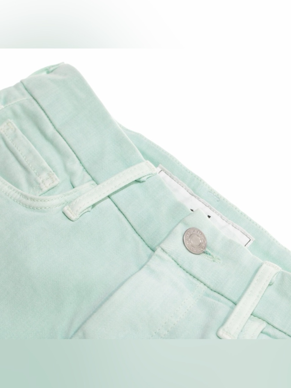 Frank & Eileen Sligo Skinny Jeans Mint Green Raw Hem Size 30 NWOT